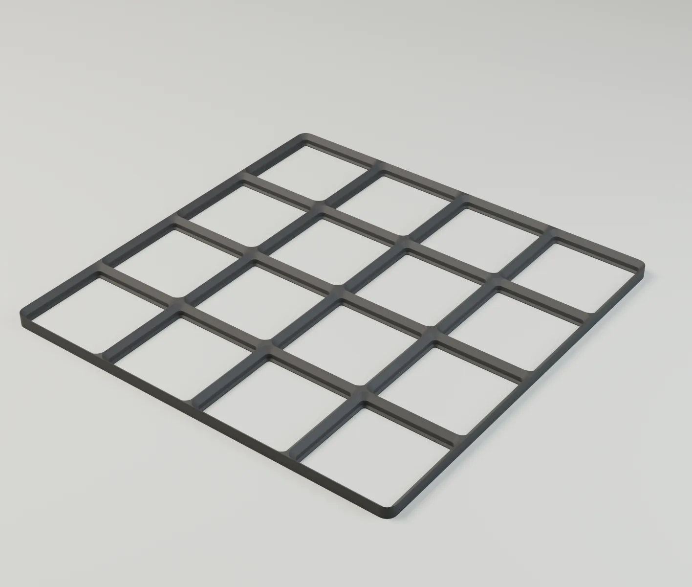 Un plateau seul, sa grille vide